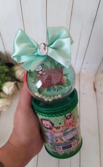 Cofrinho Personalizado com Esfera Safari Baby