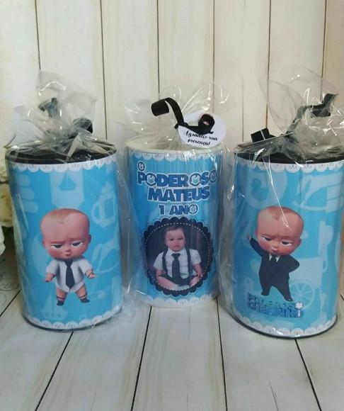 Cofrinho Poderoso Chefinho com Foto Embalados