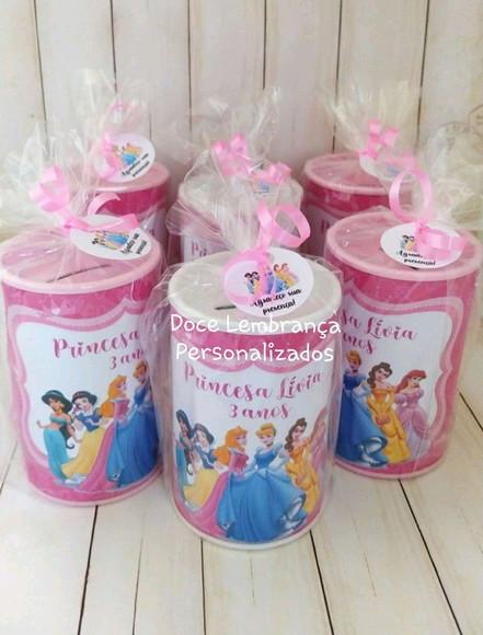 Cofrinho Princesas Personalizado Embalados