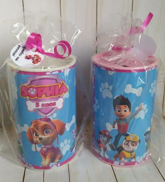 Cofrinho Skye Patrulha Canina Personalizado Embalados
