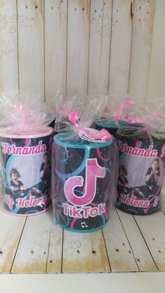 Cofrinho Tik Tok Personalizado com Foto Embalado