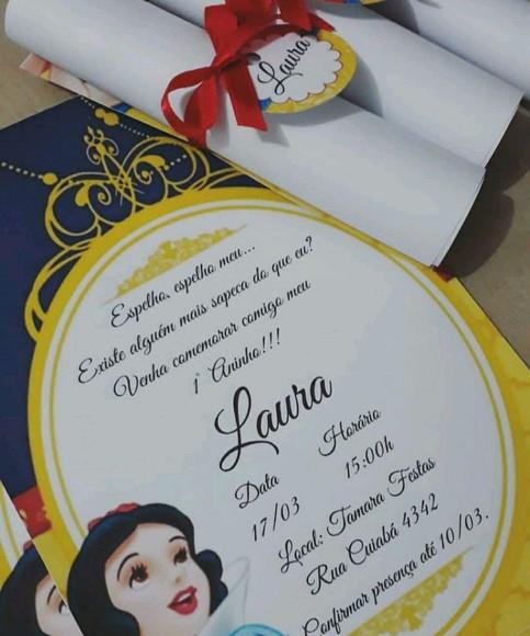Convite Branca de Neve