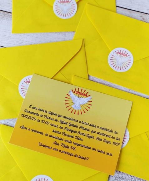 Convite Crisma Personalizado