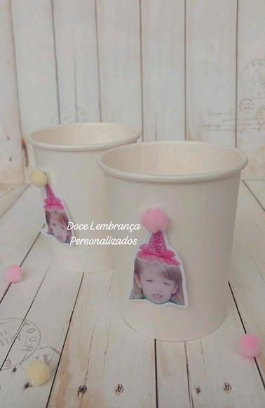Copo de Papel Biodegradável Personalizado com Foto Rostinho
