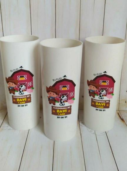 Copo Long drink Fazendinha personalizado