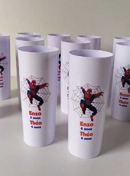 Copo Long drink Homem Aranha personalizado