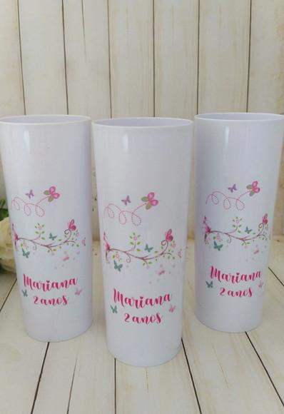 Copo Long Drink Jardim Encantado Borboletas