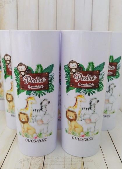 Copo Long drink Safari aquarela