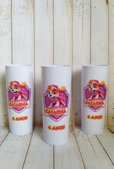 Copo Long Drink Skye Patrulha Canina Personalizado