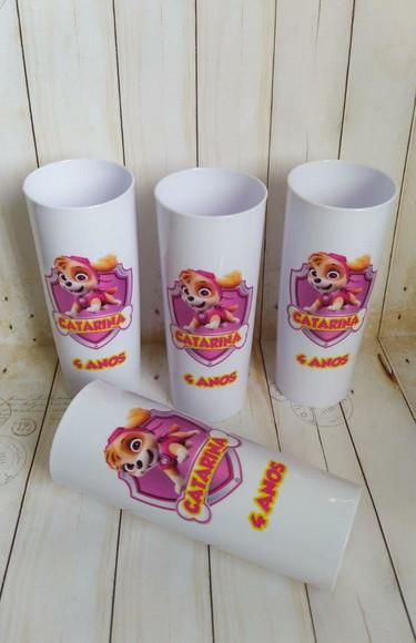 Copo Long Drink Skye Patrulha Canina Personalizado