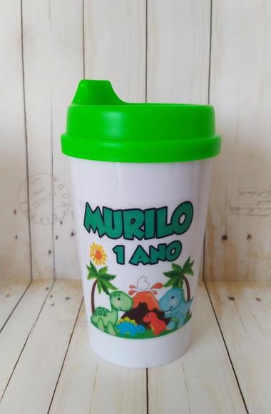 Copo Tampa Baby Personalizado Dino Baby