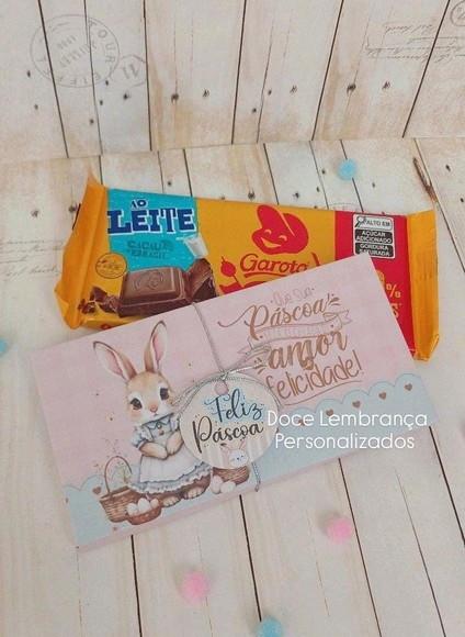 Envelope Barra Chocolate 80g Páscoa Lembrancinha