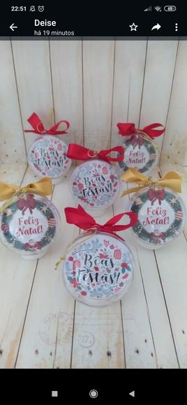 Esfera Bolinha Natal Personalizadas com Foto Bebê