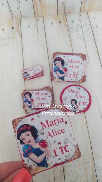 Etiqueta Escolar Personalizada Branca de Neve