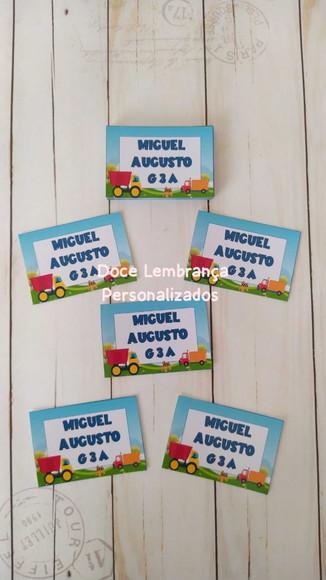 Etiqueta Escolar Personalizada Carrinho Caminhão