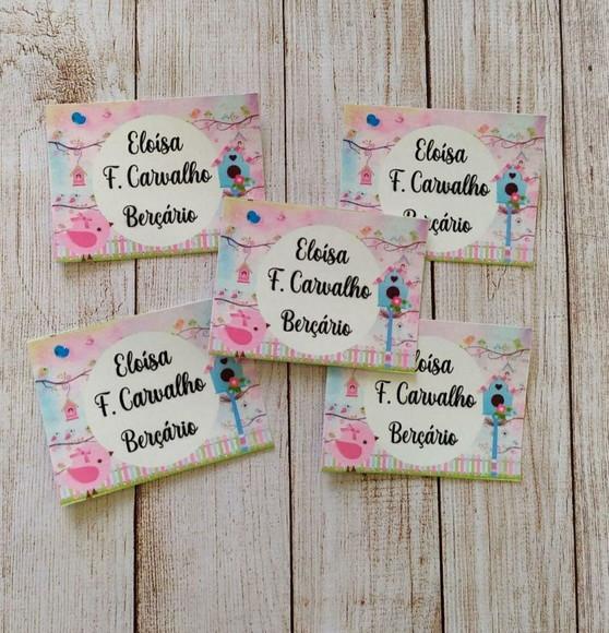 Etiqueta Escolar Personalizada Jardim Encantado 50 Unidades