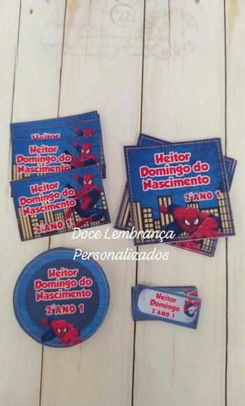 Etiqueta Escolar Personalizada Homem Aranha 100 Unidades