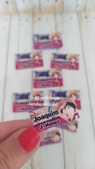 Etiqueta Escolar Personalizada One Piece Pirata 100 Unidades