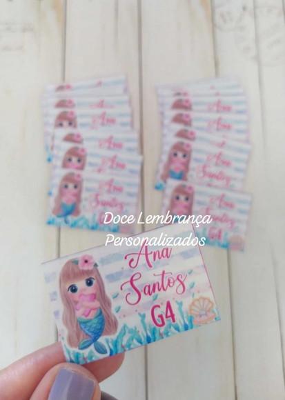 Etiqueta Escolar Personalizada Sereia