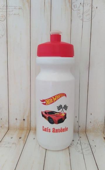Garrafa Squeeze Escolar Hot Wheels