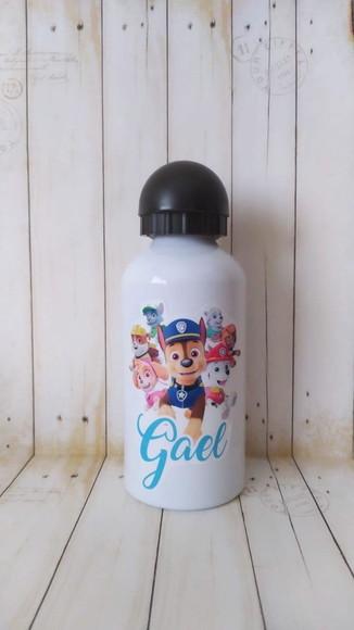 Garrafa Squeeze Escolar Patrulha Canina Tampa Bolinha