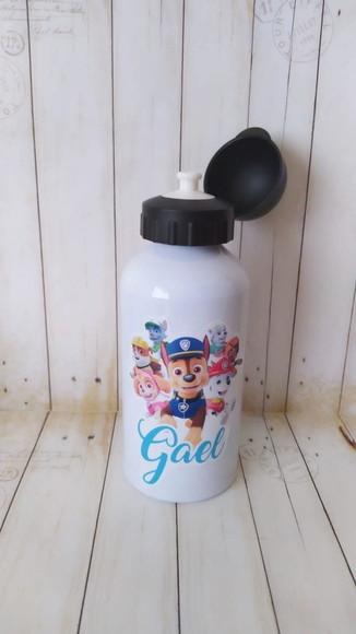 Garrafa Squeeze Escolar Patrulha Canina Tampa Bolinha