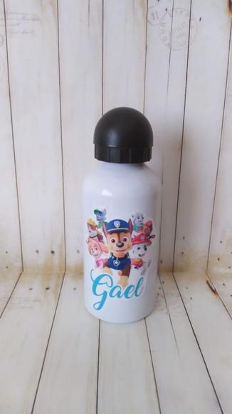 Garrafa Squeeze Escolar Patrulha Canina Tampa Bolinha