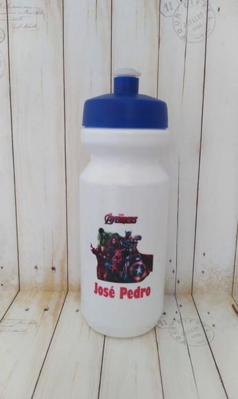 Garrafa Squeeze Escolar Super Heróis Vingadores