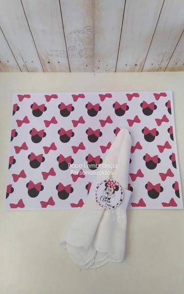 Jogo Americano Aniversário Minnie Personalizado