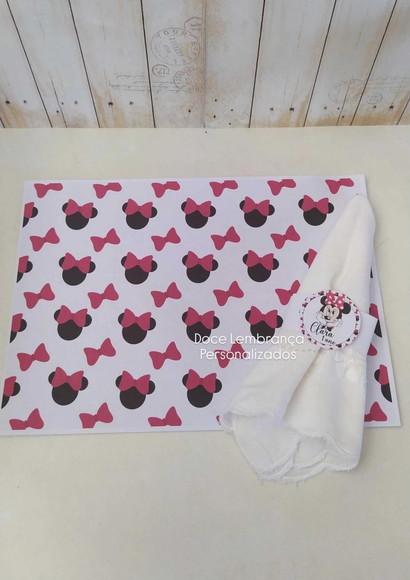 Jogo Americano Aniversário Minnie Personalizado