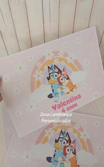 Jogo Americano Bluey Aniversário Infantil Kit Lanche Escola