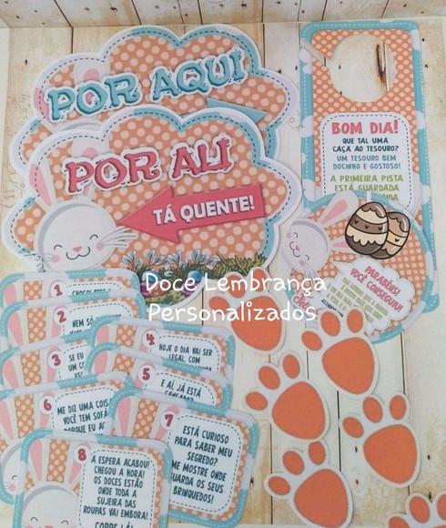 Kit Caça aos Ovos Coelhinho da Páscoa