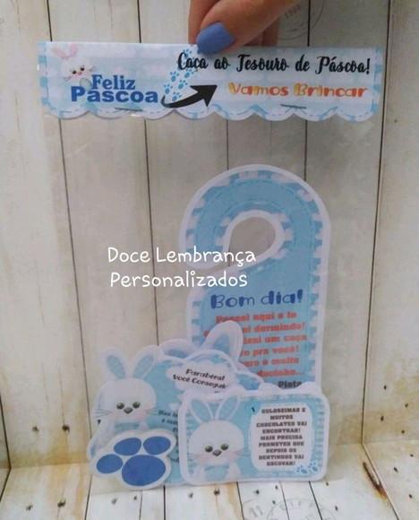 Kit Caça aos Ovos Menino Páscoa