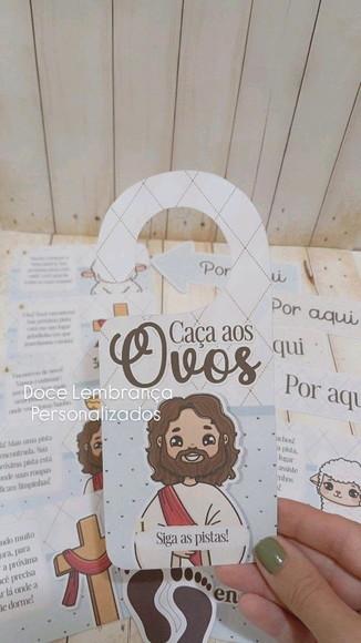 Kit Caça aos Ovos Religioso Páscoa Cristã Jesus