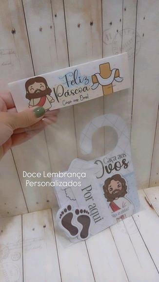 Kit Caça aos Ovos Religioso Páscoa Cristã Jesus
