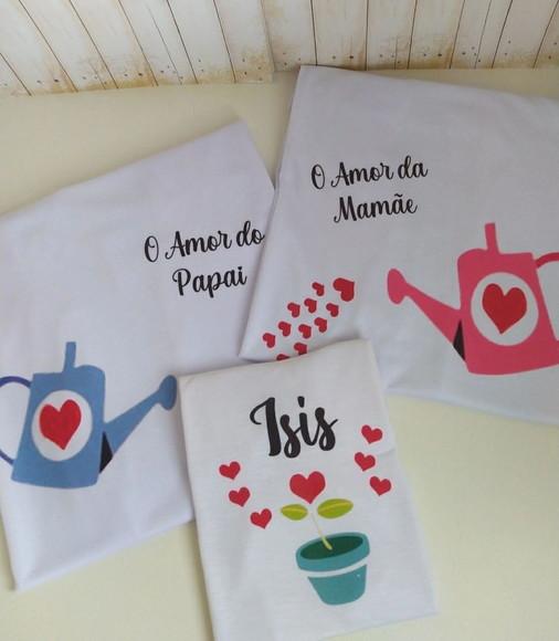 Kit Camisetas Família Regador/ Aniversário