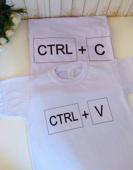 Kit Camisetas Personalizadas Ctrl c Ctrl V (pai e Filho (a)