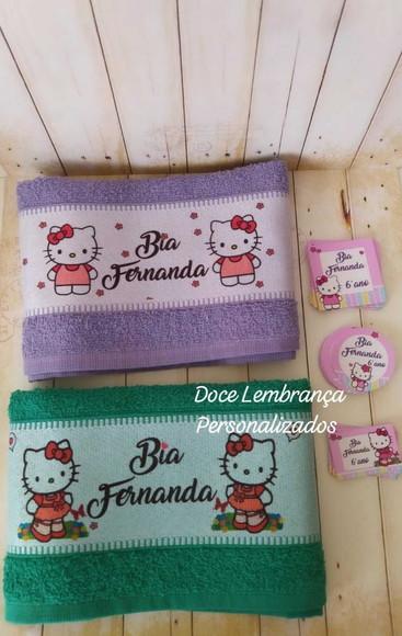Kit Escolar Etiqueta, Toalhinha Hello Kit Personalizada