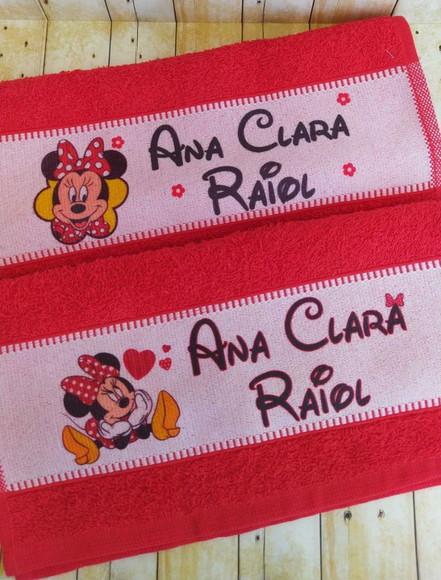 Kit Escolar Toalhinha + Garrafa Squeeze Minnie