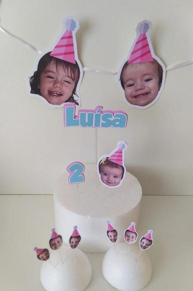Kit Festa com Foto Carinha e Chapéuzinho