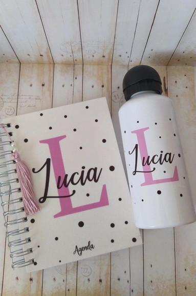 Kit Integração Boas Vindas Personalizado Agenda e Garrafa