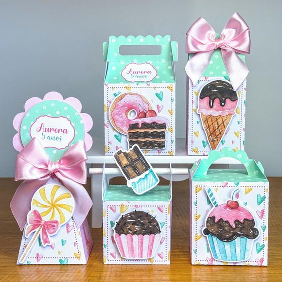 Kit Personalizados Confeitaria 25 Peças Lembrancinha Aniver