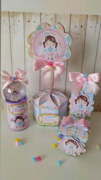 Kit Personalizados Luxo Circo Rosa 40 Peças