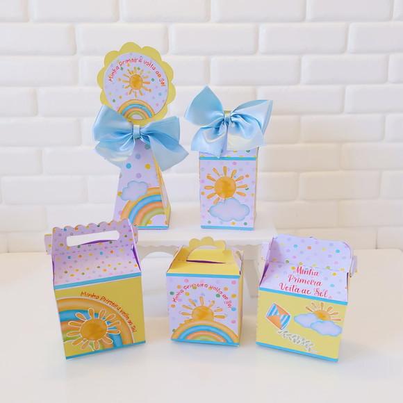 Kit Personalizados Primeira Volta ao Sol Menino 25 Peças