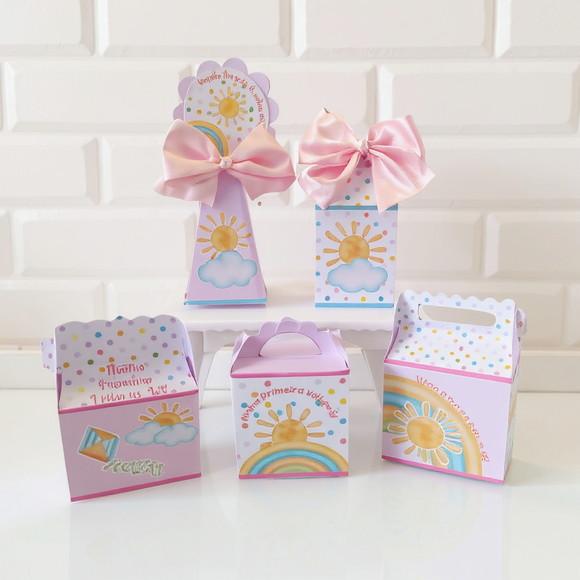 Kit Personalizados Primeira Volta ao Sol Menina 25 Peças