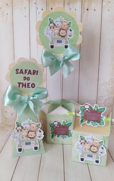 Kit Safari Baby Personalizado 40 Peças Lembrancinha