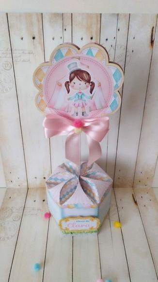 Kit Personalizados Luxo Circo Rosa 40 Peças