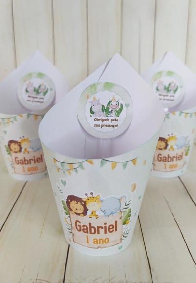 Kit Safari Baby Sacolinha, Livro Colorir, Rótulo Suculentas