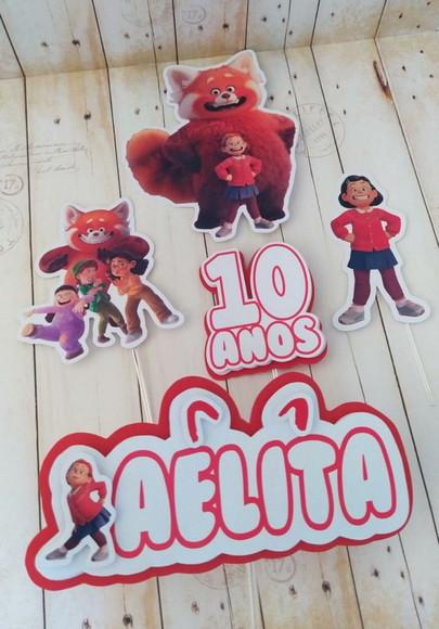 Kit Topper de Bolo e Docinhos Red Crescer É Uma Fera