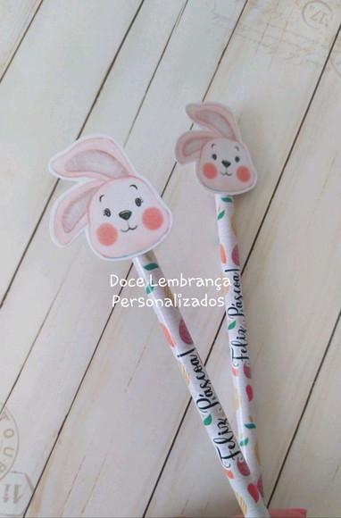 Lápis Coelhinho Personalizado Páscoa Lembrancinha